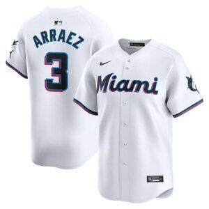 Nike Miami Marlins Luis Arraez White Home Limited Player Jersey NWT YL